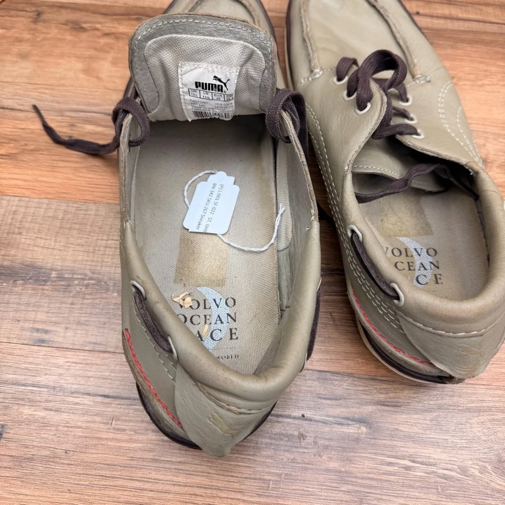 Puma volvo ocean Race Men's size 11.5 Gray Leather Boat Shoes